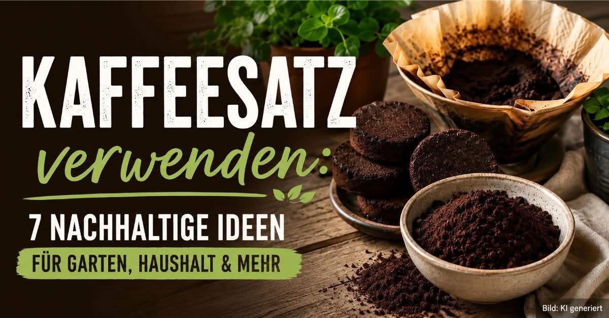 Kaffeesatz verwenden: 7 nachhaltige Ideen für Garten, Haushalt & mehr (Bild KI generiert)