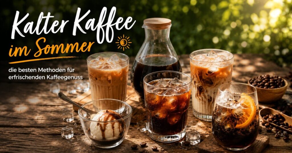 Kalter Kaffee im Sommer – die besten Methoden für erfrischenden Kaffeegenuss