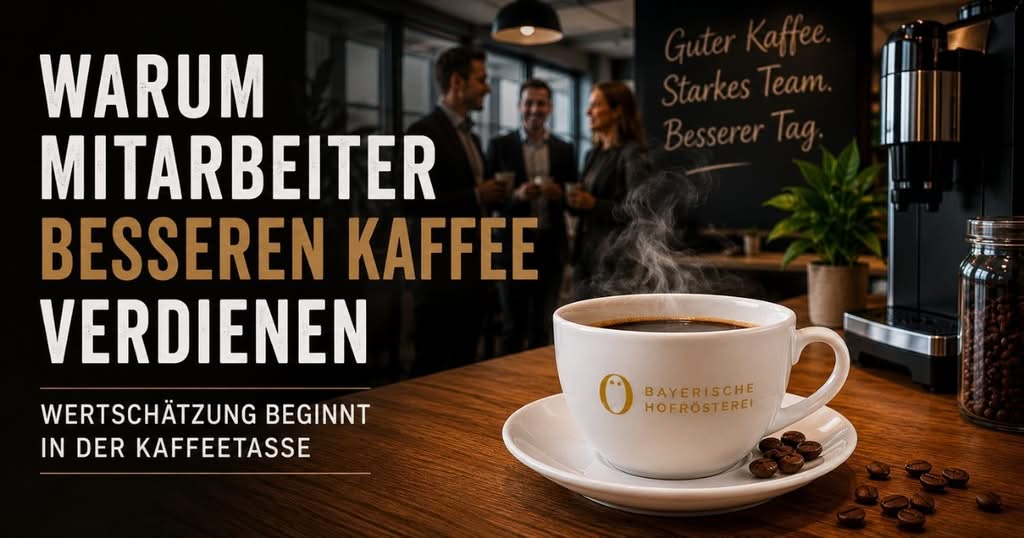 Warum Mitarbeiter besseren Kaffee verdienen | Guter Kaffee im Unternehmen - Bild: ki generiert